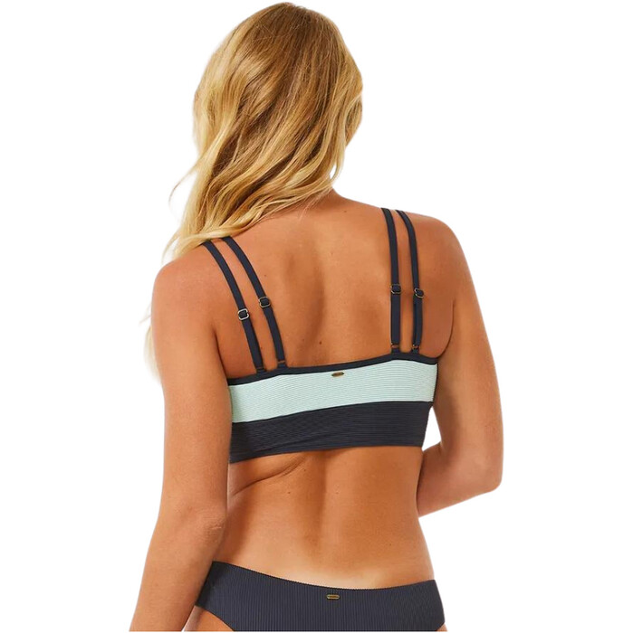 2024 Rip Curl Frauen Block Party Spliced Crop Top 0DXWSW - Navy